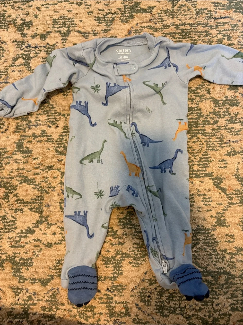 Carter's® Baby Boys Dinosaur and Dogs Footsie Pajamas 3 months (4)